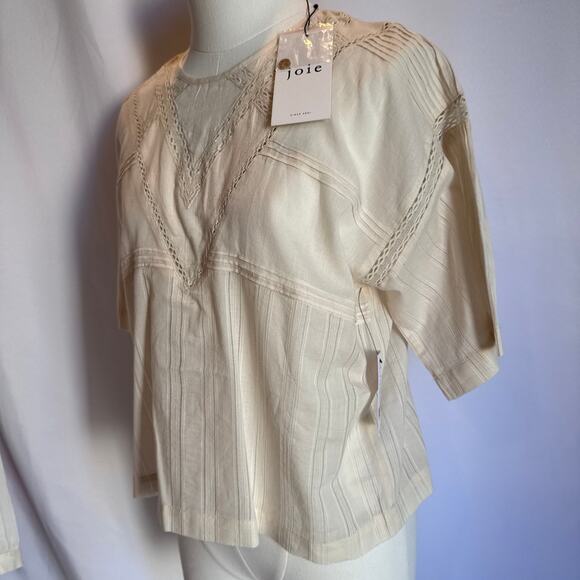 NWT JOIE Blouse Cream Joie‎ lace blouse #laceblouse HIGH quality women Junior - Picture 4 of 8